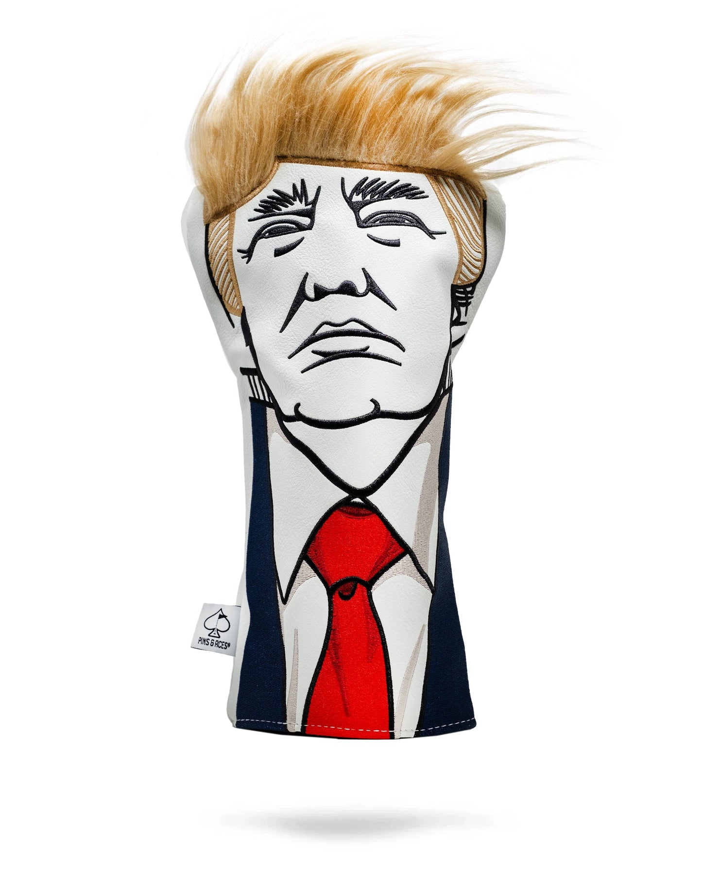 Trump driver cover featuring a cartoon-style depiction of Donald Trump in vibrant colors.