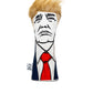 Alt text: "Trump fairway cover featuring a detailed design of Donald Trump's face, suitable for golf clubs."