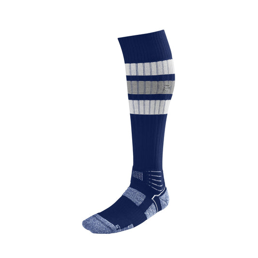 EVO PRO-SRZ STRIPED GAME SOCK NAVY