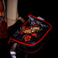 Koi Flow mallet putter cover featuring a vibrant koi fish design on a dark background.