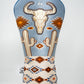Western aesthetic driver cover featuring a rustic cowboy design with intricate patterns and warm earthy tones.