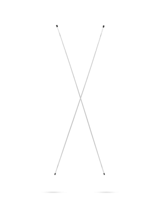 Set of 2 white pins alignment sticks for precise measurement and alignment in various projects.