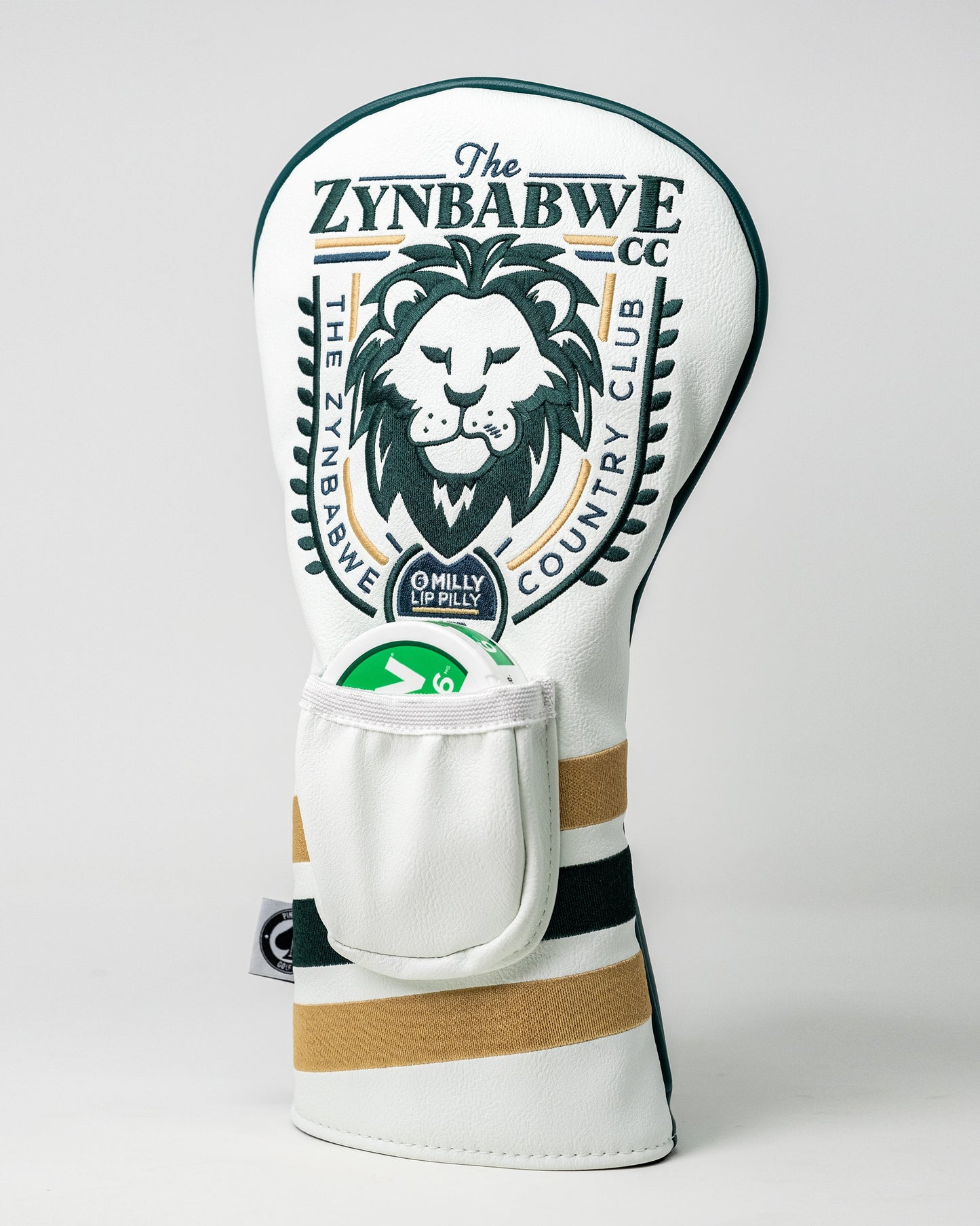 Zynbabwe Country Club driver cover featuring a sleek design with a vibrant logo.
