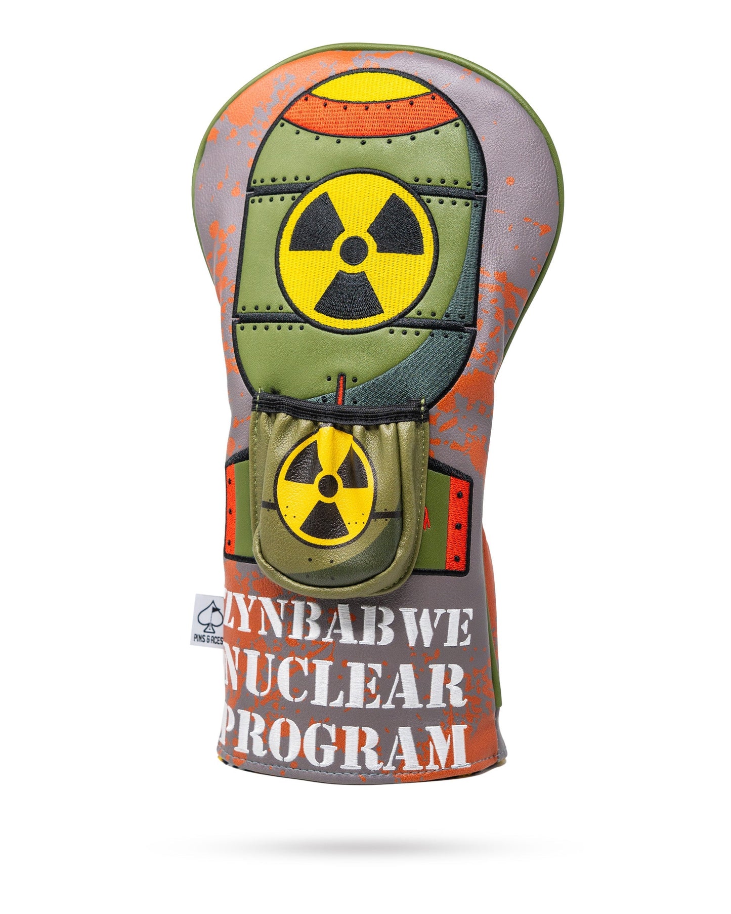 "Zynbabwe Nuclear Program Driver Cover featuring a sleek design with a nuclear symbol and bold text."
