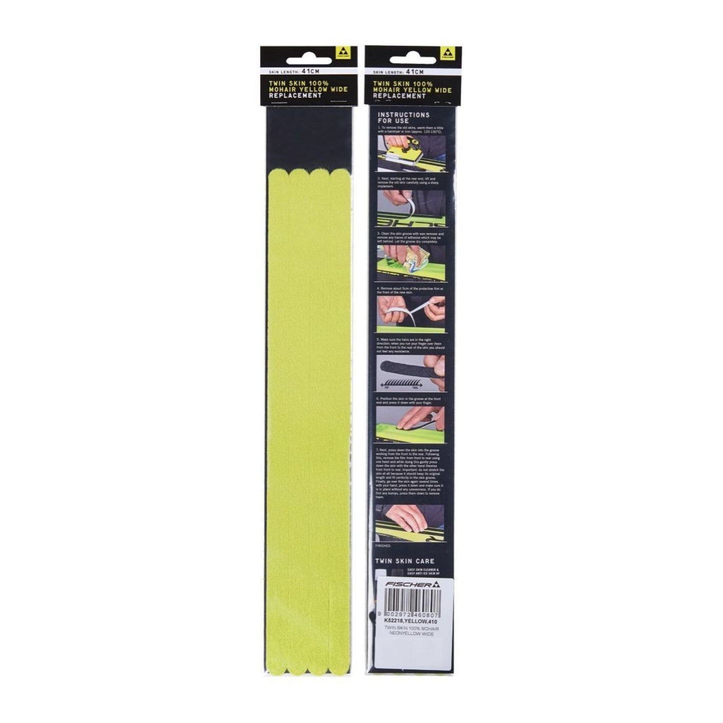FISCHER Twin Skin 100% Mohair Neon yellow Wide - Nordic Skins