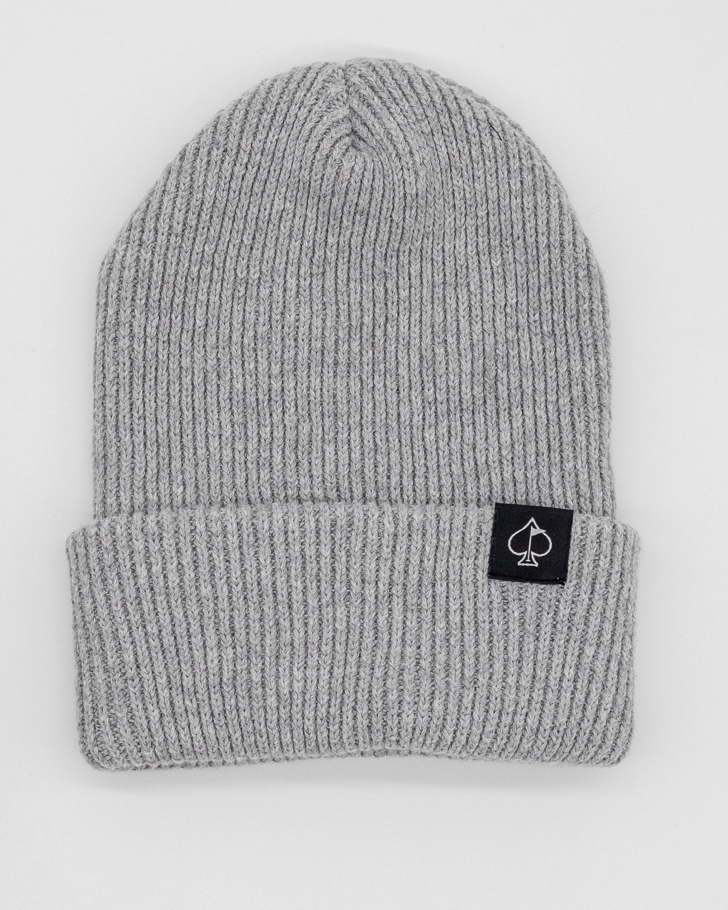 Gray Player Preferred™ Spade Beanie with a stylish logo design.