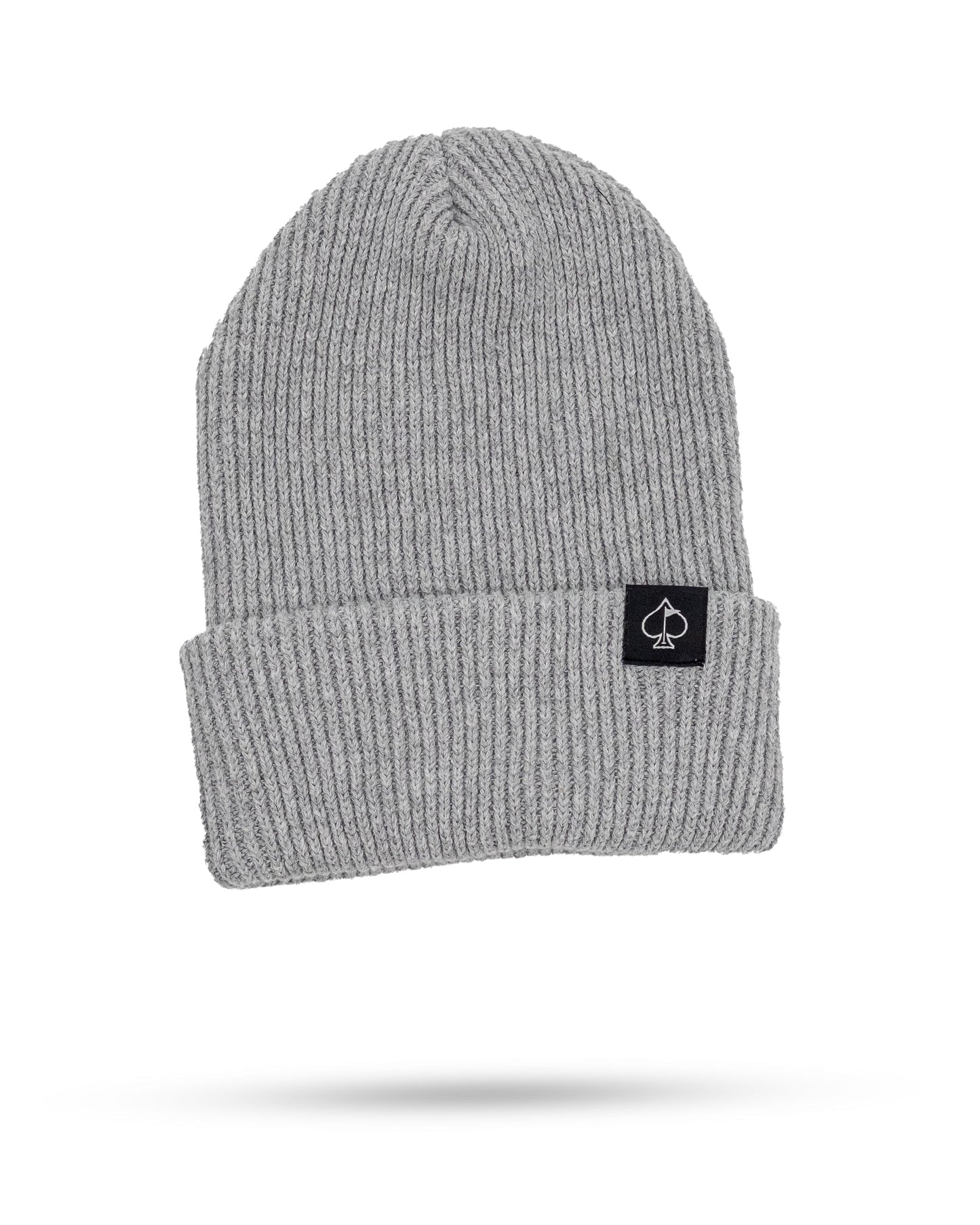 Gray Player Preferred™ Spade Beanie with a stylish logo patch, perfect for casual wear.