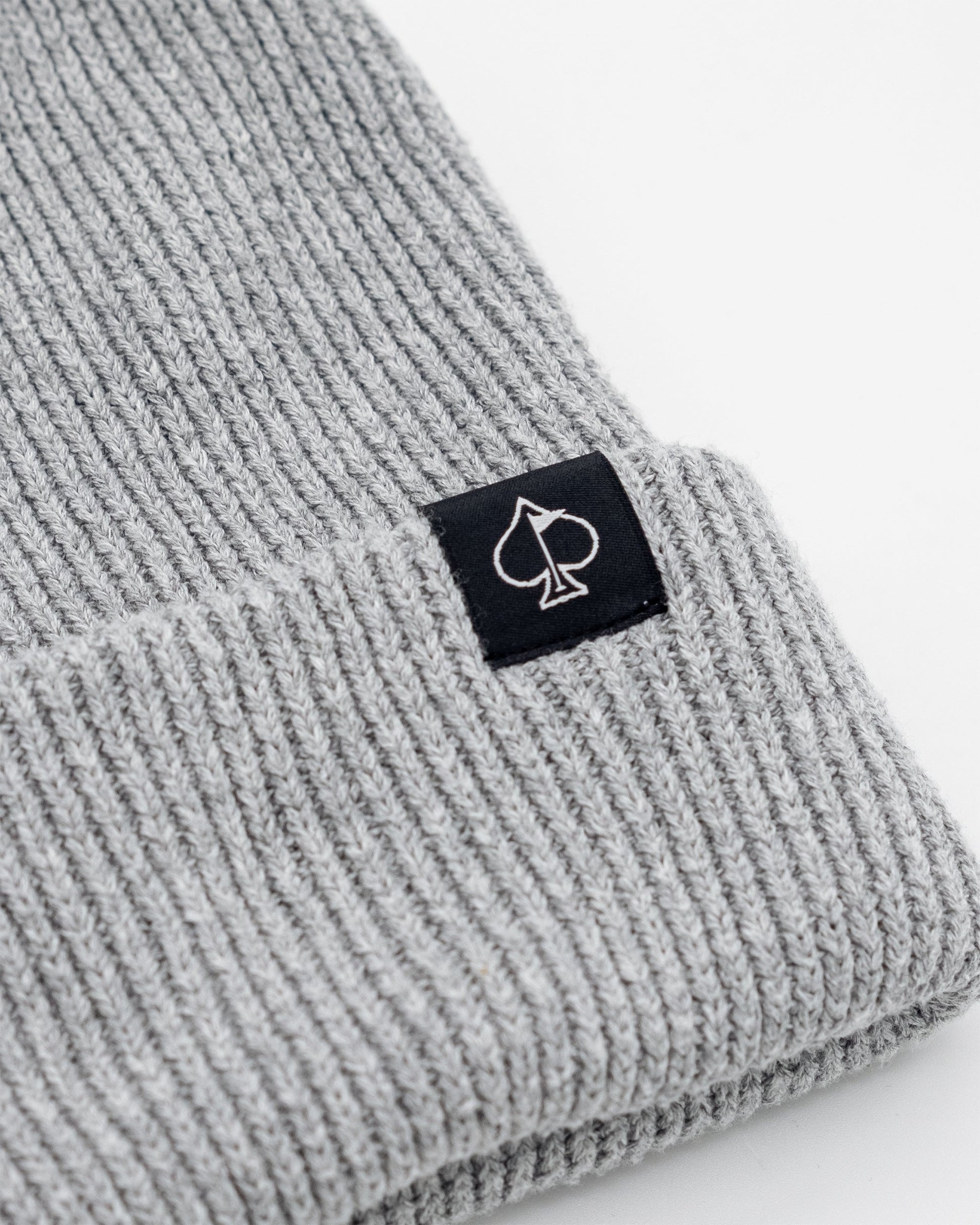 Gray Player Preferred™ Spade Beanie featuring a stylish spade logo, ideal for casual wear and outdoor activities.