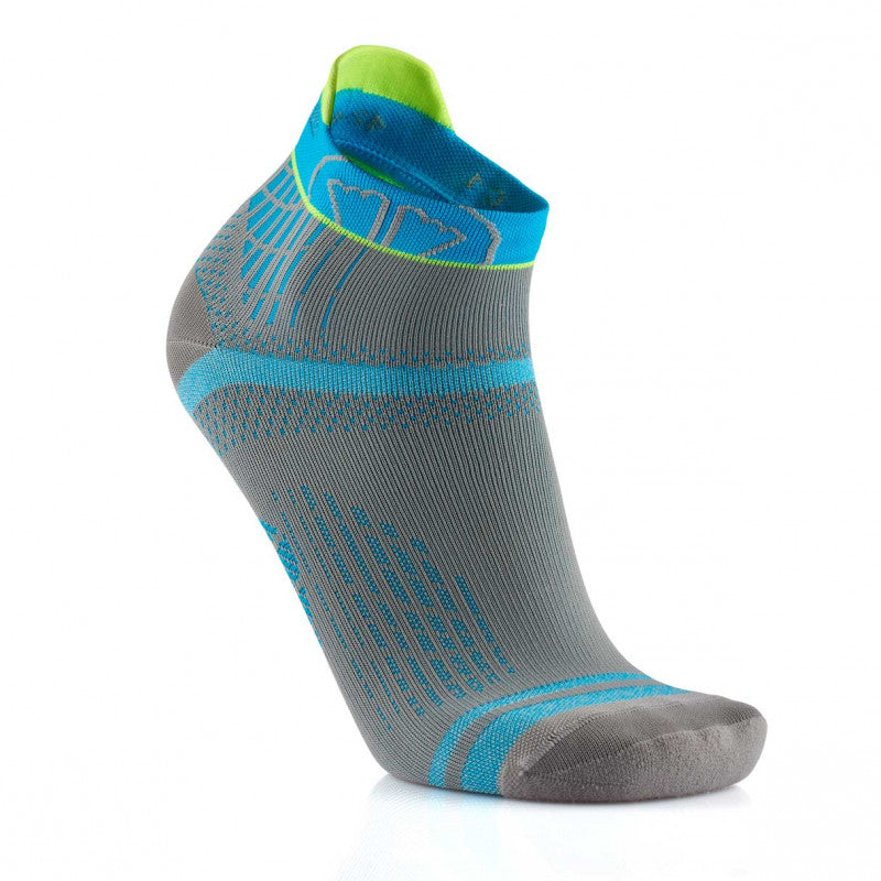SIDAS Run Feel Running Socks - Grey & Turquoise
