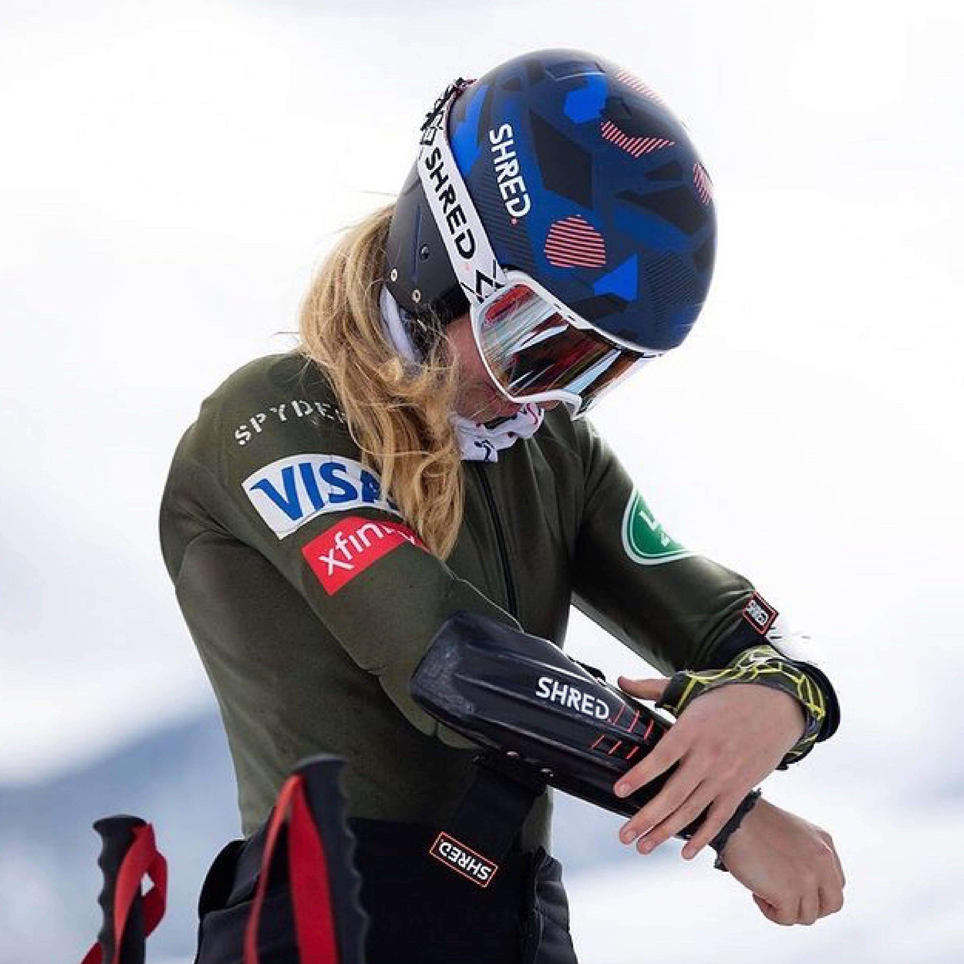 Carbon Arm Guards Carbon/Rust - L - Ski Race Protection|GUAGCK12L,